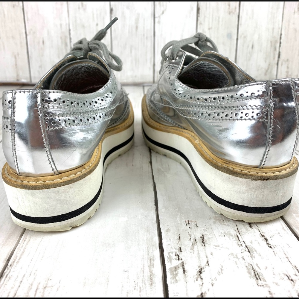 PRADA metallic platform Oxford size 35 - Picture 4 of 9